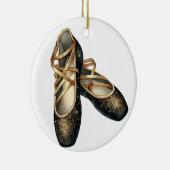 ZWART EN GOUD BALLETTENSCHOENEN KERAMISCH ORNAMENT (Rechts)