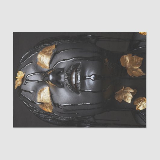 Zwart en goud Beauty3 Tissuepapier (Voorkant)