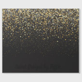 Zwart en goud cadeaupapier (Vlak)