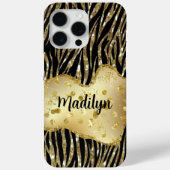 Zwart en goud Case-Mate iPhone case (Achterkant)