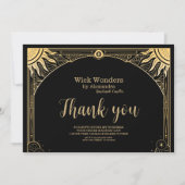 Zwart en Goud Celestial Candle Bedankkaart (Voorkant)