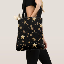 Zwart en Goud Celestial Stars en Polka Dots