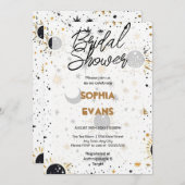 Zwart en Goud Celestial Vrijgezellenfeest Kaart (Voorkant / Achterkant)