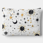 Zwart en Goud Celestial Zon Maan Sterren Etui (Voorkant)