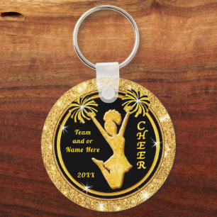 Zwart en goud, Cheerlead Team Gifts, Ker Sleutelhanger