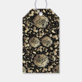 Zwart en Goud  Chique Bruiloft Cadeaulabel (Achterkant)