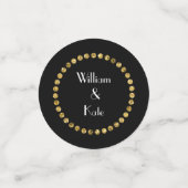 Zwart en goud confetti (Kleine voorkant)