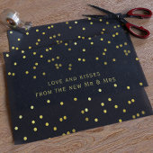 Zwart en Goud Confetti Bedankt Tissue Paper Tissuepapier