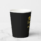 Zwart en Goud Congrats Afstuderen Afstuderen Papieren Bekers (Rechts)