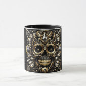 Zwart en Goud Diamond Skull Mok (Midden)