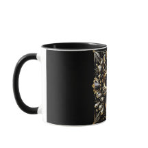 Zwart en Goud Diamond Skull Mok
