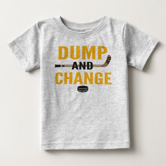 Zwart en Goud Dump en Change Hockey Baby (Voorkant)