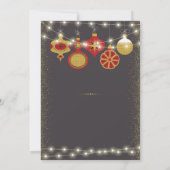 Zwart en Goud Elegant Kerstfeest Flyer Kaart (Achterkant)