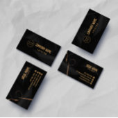 Zwart en goud Elegant Visitekaartje