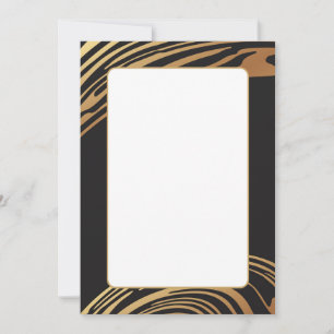Zwart en goud elegante stijl - blanco kaart