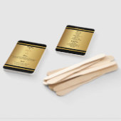 Zwart en goud elegante trouwprogramma's handwaaier (Niet-gemonteerd)