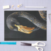 Zwart en Goud Flamingo3 Tissuepapier (Craft)