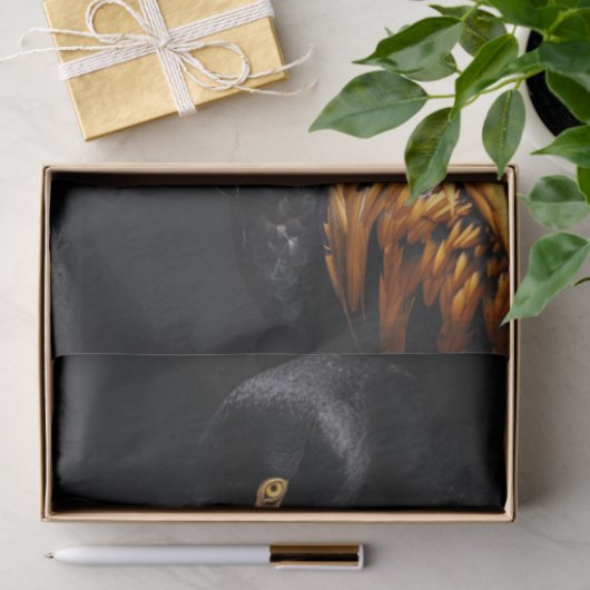 Zwart en Goud Flamingo4 Tissuepapier (Geschenk)