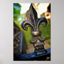 Zwart en goud (Fleur de Lis) [Kunstafdrukken] Poster