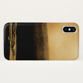 Zwart en Goud Folie Brush Stroke Case-Mate iPhone Case (Achterkant (horizontaal))