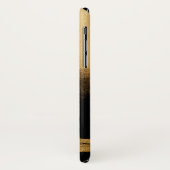 Zwart en Goud Folie Brush Stroke Case-Mate iPhone Case (Achterkant/links)