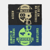 Zwart en Goud Football Spel Dag Fleece Deken (Voorkant)