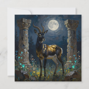 Zwart en Goud Gazelle   Blanco Kaart