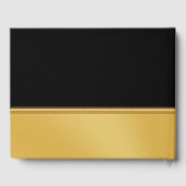 Zwart en goud gepersonaliseerd Afstuderen gastenbo Gastenboek (Achterkant)