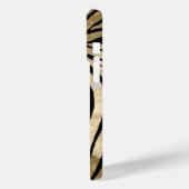 Zwart en Goud Glam Zebra Print Case-Mate iPhone Case (Achterkant / Links)