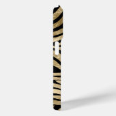 Zwart en Goud Glam Zebra Print Case-Mate iPhone Case (Achterkant / Rechts)