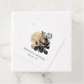 Zwart en goud glamor bedankjes labels (In situ)