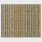 Zwart en goud glamoureuze lepard print cadeaupapier (Vlak)