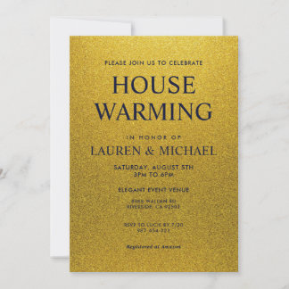 Zwart en goud glinsterend huis verwarming kaart