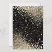 Zwart en Goud Glitter & 30 Vies Verjaardag Kaart (Achterkant)