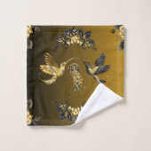 Zwart en Goud Grafische Kunst, Etherische Unison Bad Handdoek (Wasdoekje)