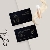 Zwart en Goud Haar Stylist Visitekaartje