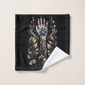 Zwart en Goud Hand Tattoo Bad Handdoek (Wasdoekje)