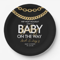 Zwart en Goud Hip Hop Baby Shower