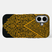 zwart en goud Indische bloemenpatroon Case-Mate iPhone Case (Achterkant (horizontaal))
