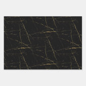 Zwart en goud inpakpapier vel (Voorkant 2)