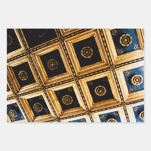 Zwart en goud inpakpapier vel (Voorkant 2)