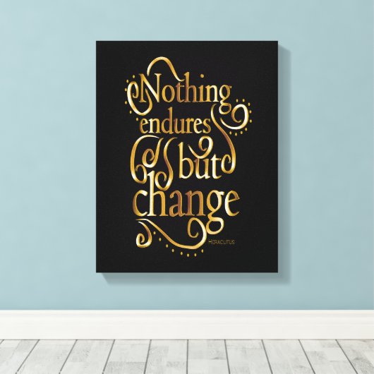 Zwart en Goud Inspirerend Quote Canvas Afdruk (Insitu (Houten vloer))