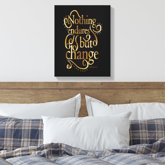 Zwart en Goud Inspirerend Quote Canvas Afdruk (Insitu (Slaapkamer))