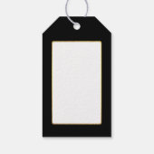 Zwart en goud Jingle helemaal Cadeaulabel (Achterkant)