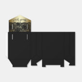 Zwart en Goud Kant Favor Boxes Bedankdoosjes (Uitgevouwen)