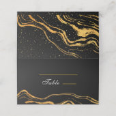 Zwart en goud klassieke bruiloft (Buitenkant ongevouwen)