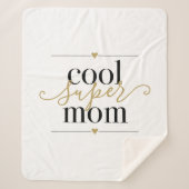 Zwart en Goud Koele Super Moeder Modern Elegaant Sherpa Deken (Voorkant)