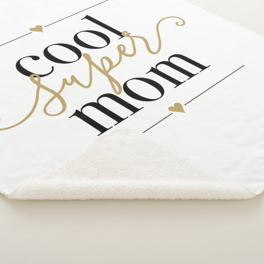 Zwart en Goud Koele Super Moeder Modern Elegaant Sherpa Deken (3/4)