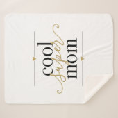 Zwart en Goud Koele Super Moeder Modern Elegaant Sherpa Deken (Voorkant (horizontaal))