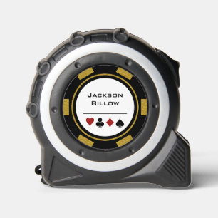 Zwart en goud Las Vegas Casino Poker Chip Rolmaat